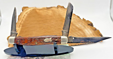 Vintage Early (1946-73) Schrade Walden NY USA 881 3 blade stockman acorn-1064.24 picture
