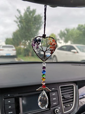 Healing Crystal Decor Tree of Life Car Hanging Accessories Suncatcher with Wings picture