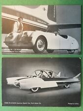 Two Cards, 50s/60’s Jaguar XK-120 and Ford FX-Atmos Exhibit Cards picture