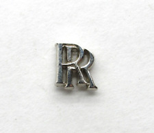 Rolls Royce Pin Badge RR Metal Silver Tone Monogram Lapel Tie Pin Badge NEW picture