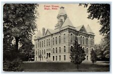 1913 Exterior View Court House Building Blair Nebraska Antique Vintage Postcard picture