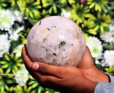Natural 135MM Tourmalated Quartz Meditation Spirit Aura Chakra Stone Sphere Ball picture