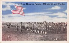 U.S.A. Boys on Parade - Minute Men of To-Day, World War I Era Postcard, unused picture