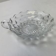 Elegant Vtg Fostoria American Crystal-Clear Nappy Candy Dish w/Handle picture