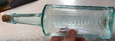 RARE 1870s Billings Clapp & Co [J. R. Nichols] Chemist Bottle Applied Top BOSTON picture