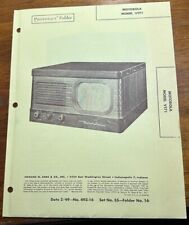 1949 Motorola VT71 Radio Photofact Service Manual Foldout Folder picture
