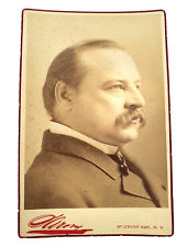 Antique 1880's Grover Cleveland 22nd & 24th US President Cabinet Card Photograph picture