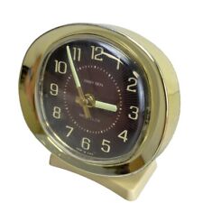 VTG 1960S WESTCLOX BIG BEN Style White Gold Wind Up Alarm Clock - Tested Works picture