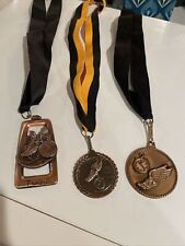 3-Vintage 2008 & 2009 Jr. High Track Medals picture