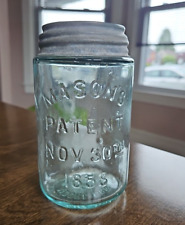 Mason's Jar Pint Patent Nov. 30th 1858 Moore Bros Glass Co Clayton N.J. Original picture