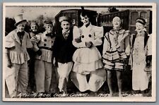 Postcard RPPC c1940s Ringling Bros Circus Clowns Named Clowns Train Box Cars picture