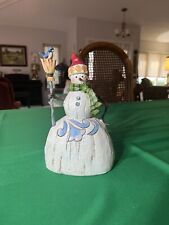 Jim Shore Folklore Collection Snowman With Broom 9x5x4 picture