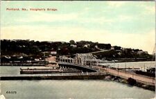 1913, Vaughan's Bridge, PORTLAND, Maine Postcard picture