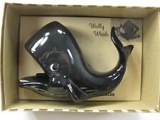 Hickok Originals Black Wally Whale Dresser Valet Catch-All Planter w/ Box VTG picture