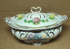Vintage Victorian Cico Fine China Porcelain Decorative Gold Trim Germany W/Lid picture