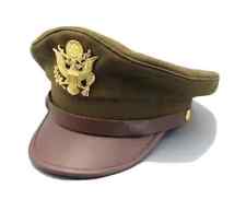 163WWII US Army Air Force Jumbo Eagle Badge Officer Visor Cap military hat picture