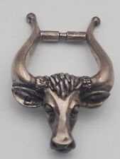 Vintage 1947 Cleo-Del sterling silver longhorn steer bull belt buckle picture