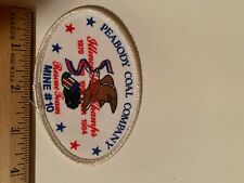 Vtg  Peabody Mine #10 Mine Rescue Illinois State Champs Embroidered Patch 1978 picture