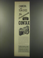 1956 Zeiss Contax Camera Ad - Camera with ten eyes the incomparable Contax picture