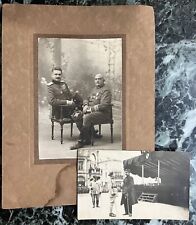 Kingdom of Yugoslavia - High Serbian officer and French two photos excellent picture