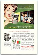1940s WOLLENSAK ELECTRIC EYE-MATIC 8mm CAMERAS FULL PAGE PRINT AD Z5241 picture