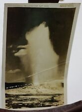 Vintage Yellowstone National Park Old Faithful Geyser Real Photo Postcard picture
