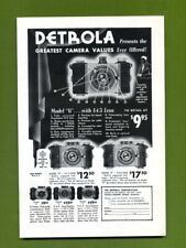 Detrola Cameras / Rolleiflex Automat Camera vintage 1937 Print Ad picture