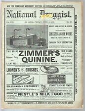 National Druggist 6/4/1886-cocaine ads-diarrhea remedy-historic-rare-VG picture