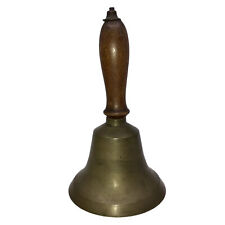 Nice Victorian Antique Brass Teacher's School Bell, ONE ROOM SCHOOL HOUSE 1800’s picture