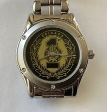 VTG US Army Recruiter 1st Brigade Men's Wristwatch with Silver-tone Band, Works picture