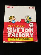 1970 BUTTON FACTORY FULL BOX (24 PACKS) MADE BY FLEER picture