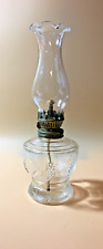 VTG. Clear Glass Grapes and Leaves Embossed Clear Glass Miniature Oil Lamp 9