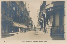 BUENOS AIRES - Calle Florida y Paraguay Real Photo Postcard rppc - Argentina picture