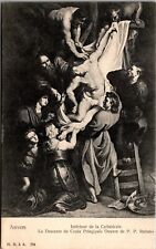 Vtg Antwerp Belgium La Descente de Croix P.P. Rubens Art Postcard picture