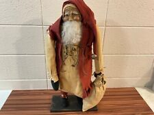 PRIMITIVE ARNETTS COUNTRY STORE SANTA  26” Tall  WOOD BASE RETIRED picture