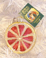 2016 - GRAPEFRUIT - OLD WORLD CHRISTMAS BLOWN GLASS ORNAMENT - NEW W/TAG picture