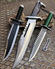 Handmade Rambo First Blood Hunting Bowie Knife Blade ,Rambo Survival 3- Knife picture