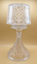 Large Vintage Art Deco Cut Glass Crystal Lamp & Shade 15