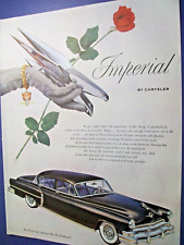 1953 Chrysler Imperial large-mag car ad -hood ornament in model's hand picture