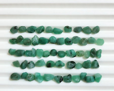 Raw 5-6 MM Size Natural Brazil Emerald Raw 50 Pcs Lot Loose Gemstone For Jewelry picture