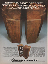 1978 Marantz Stereo Speakers Vintage Print Ad Audiophile Walnut Wood picture