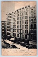 Chicago Illinois Postcard Saratoga Hotel Exterior Building c1907 Vintage Antique picture
