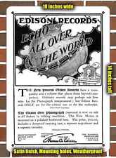 Metal Sign - 1900 Edison Records and Edison Gem Phonographs- 10x14 inches picture