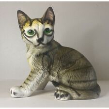 Vintage Orange Gray Tabby Tiger Cat Kitten Figurine Ceramic 7