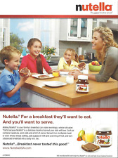 2012 Nutella Hazelnut Spread Breakfast Mom with Kids PRINT AD Advertisement picture