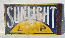 1930's Rare Vintage Old Sunlight Soap Ad Porcelain Enamel Sign Board England picture