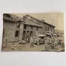 Antique Photograph Street View WW1 Bruges Bombing House picture