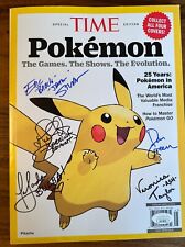 Autographed Pokemon Magazine For Charity Original English Actors - 5 signatures picture