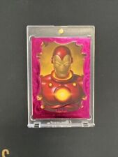 2022 UD Marvel Masterpieces Iron Man Pink Canvas Gallery Variant 15/25 Case Hit picture