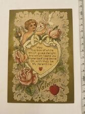 Valentine Antique Inspired Hallmark Historical Card Angels Cherubs picture